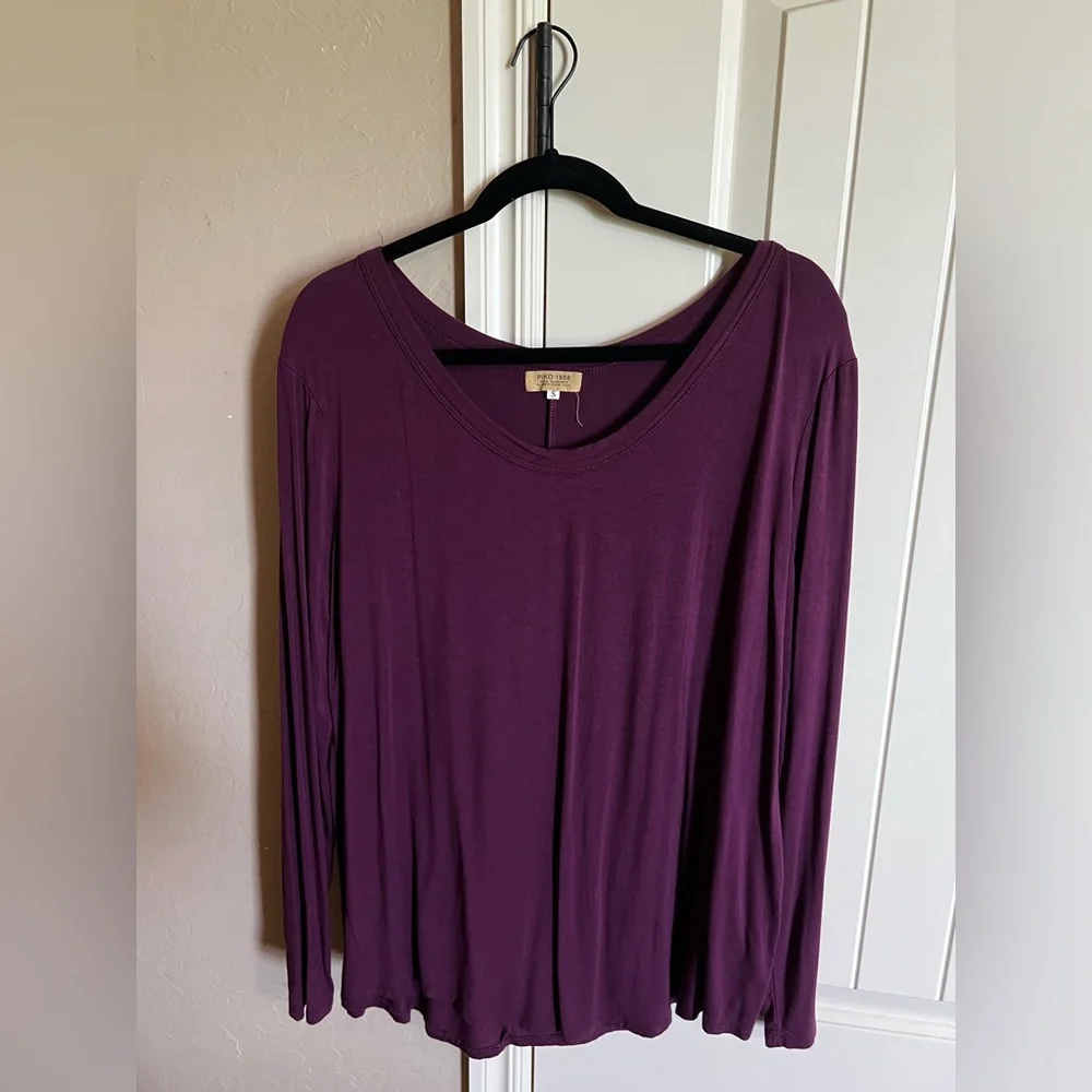 Piko 1988 Purple Relaxed Long Sleeve Tee - Picture 1 of 2